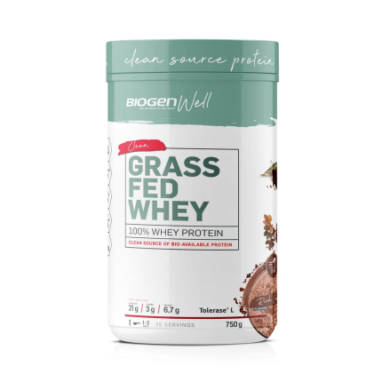 BIOGEN Well Grass Fed Whey 100% Whey Protein  Powder  Cocoa Flavour - 750g