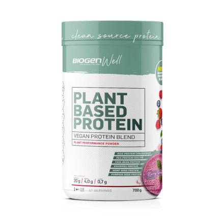BIOGEN Well Plant Based Protein Vegan Protein Blend Powder Berry Smoothie Flavour - 700g