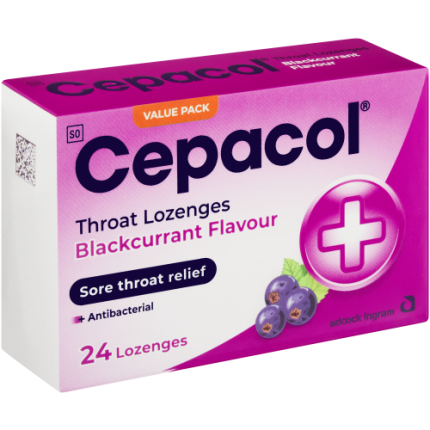 Cepacol - Throat Lozenges  Blackcurrant Flavour- 24