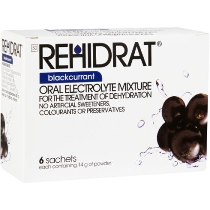 Rehidrat Oral Electrolyte Mixture 6 x 14g Sachets  Blackcurrant Flavour