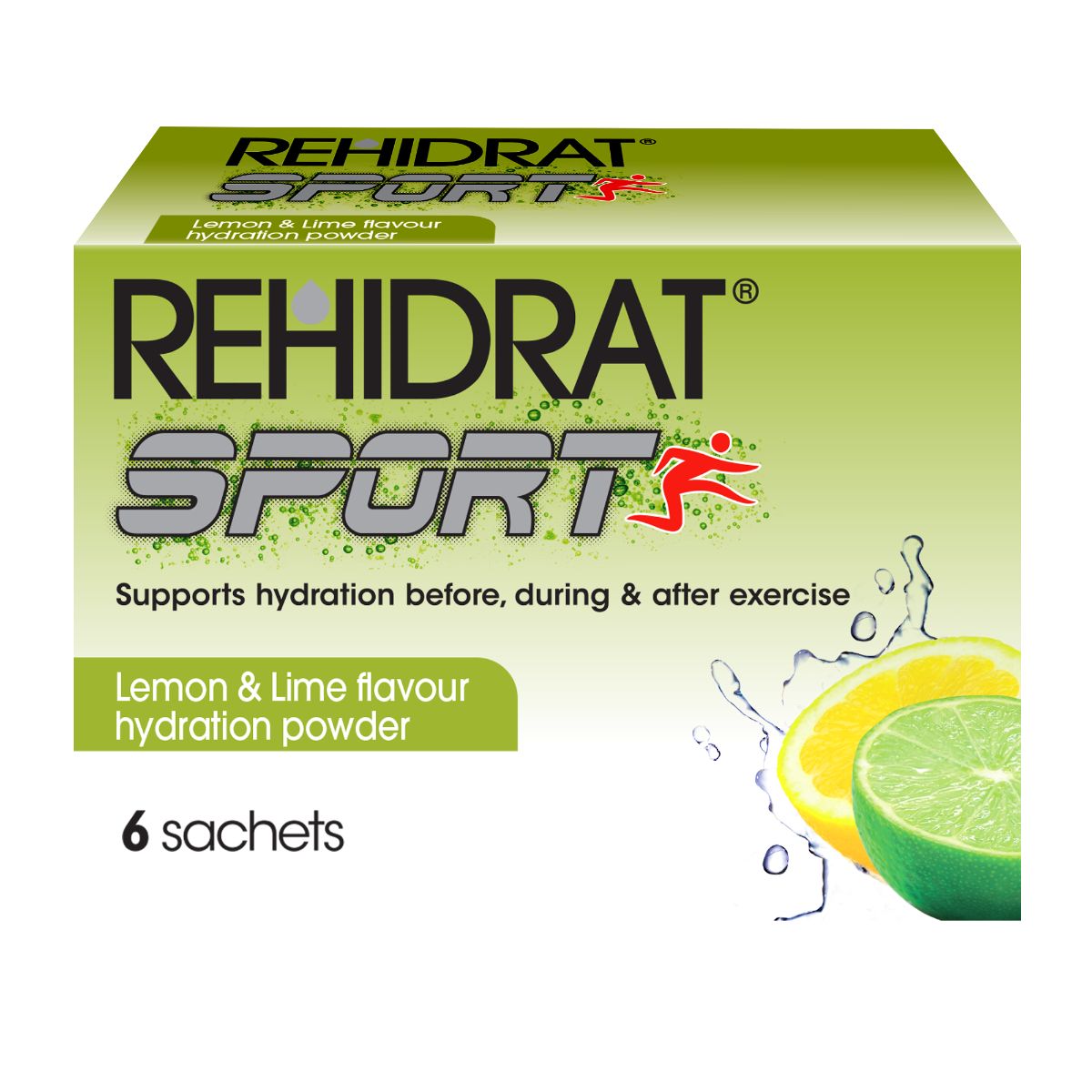 rehidrat-sport-hydration-powder-6-x-14g-sachets-lemon-lime-flavour.jpg Rehidrat Sport Hydration Powder 6 x 14g Sachets Lemon & Lime Flavour - Image 1