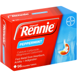 Rennie Antacid Fast Heartburn Relief  Chewable Tablets Peppermint Flavour- 96