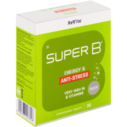 Revite Super B Energy and Anti-Stress Effervescent Tablets - 30