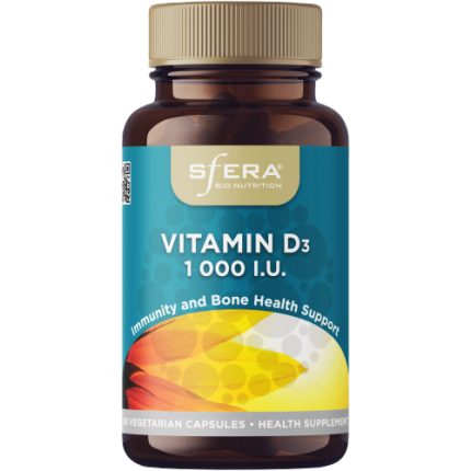 Sfera Bio Nutrition 1000 IU Vitamin D3 Vegetarian Capsules - 60