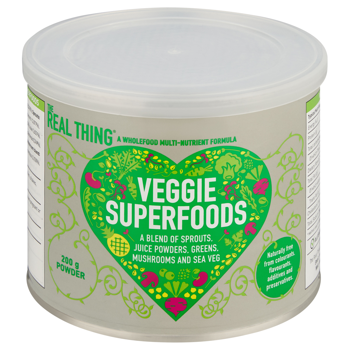 the-real-thing-veggie-superfoods-powder-200g.jpeg The Real Thing Veggie Superfoods Powder - 200g - Image 1