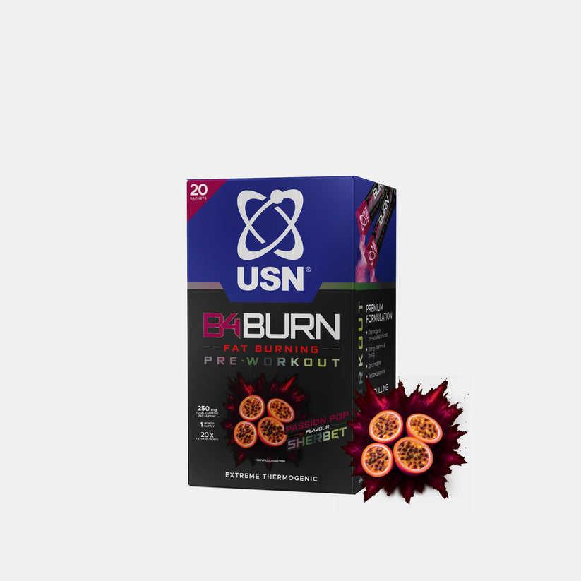 usn-b4-burn-fat-burning-pre-workout-sachets-passion-pop-flavour-20.jpg USN B4 BURN Fat Burning Pre-Workout Sachets Passion Pop Flavour - 20 - Image 1