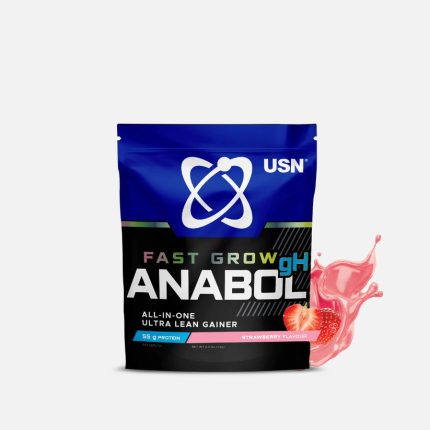 USN Fast Grow Anabol GH All in One Ultra Lean Gainer Strawberry Flavour - 1kg