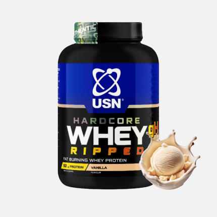 USN Hardcore Whey GH Ripped Fat Burning Whey Protein Vanilla Flavour - 1.6kg