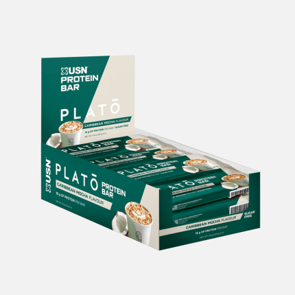 USN PLATO Protein Bar Caribbean Mocha Flavour - 12 x 50g