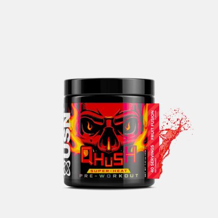 USN Pure QHUSH Super Heat Pre-Workout Fruit Fusion Flavour  - 210g