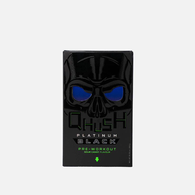 usn-qhush-platinum-black-pre-workout-sour-candy-flavour-300g.jpg USN QHUSH Platinum Black Pre-Workout Sour Candy Flavour - 300g - Image 1
