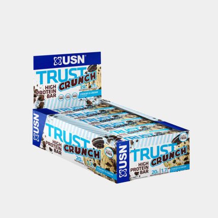 USN Trust Crunch High Protein Bar Cookies and Cream Flavour - 12 x 60g