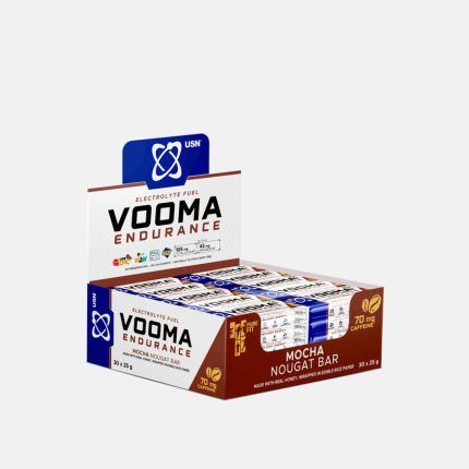 USN VOOMA Electrolyte Fuel Endurance Nougat Bar Mocha Flavour - 30 x 25g