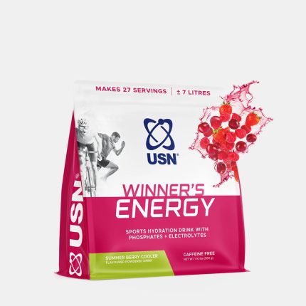 USN Winner's Energy Sports Hydration Caffeine Free Powder Drink Summer Berry Cooler Flavour - 500g