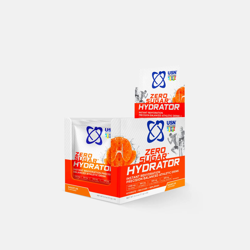 usn-zero-sugar-hydrator-instant-rehydrayion-drink-sachets-naartjie-flavour-20-x-.jpg USN Zero Sugar Hydrator Instant Rehydrayion Drink Sachets Naartjie Flavour - 20 x 7,2g sachets - Image 1
