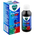 Vicks Acta Plus Wet + Dry 2-in-1 Relief Cough Syrup - 100ml