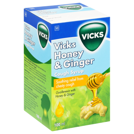 Vicks Honey & Ginger Cough Syrup  - 100ml