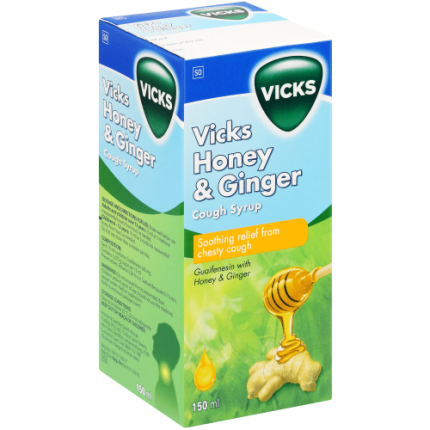 Vicks Honey & Ginger Cough Syrup  - 150ml