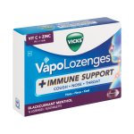 Vicks VapoLozenges +Immune Support Blackcurrant Menthol Flavour Lozenges - 16