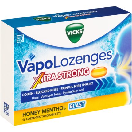 Vicks VapoLozenges Xtra Strong Honey Menthol Blast Flavour Lozenges - 16
