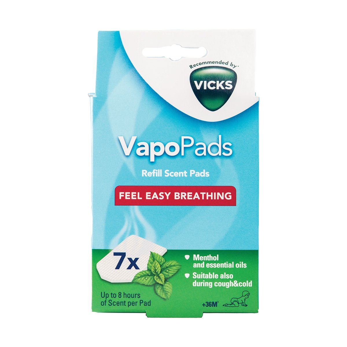 vicks-vapopads-7-refill-scent-pads-menthol-and-essential-oils.png Vicks VapoPads 7 Refill Scent Pads Menthol and Essential Oils - Image 1