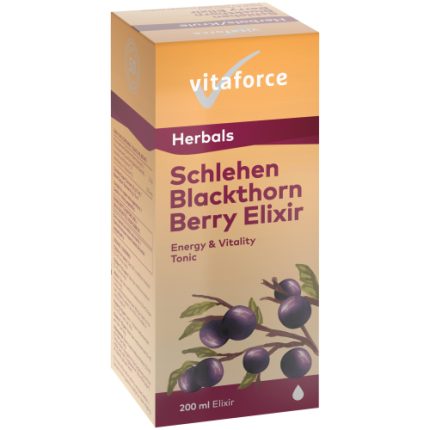 Vitaforce Schlehen Blackthorn Berry Elixir Energy & Vitality Tonic - 200ml