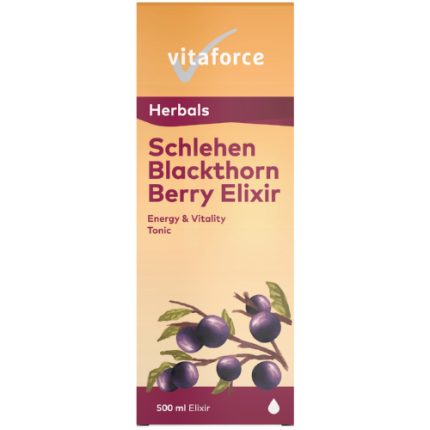 Vitaforce Schlehen Blackthorn Berry Elixir Energy & Vitality Tonic - 500ml
