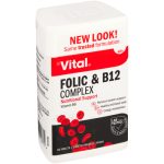 Vital Folic & B12 Complex Nutritional Support Vitamin B6 Tablets - 60