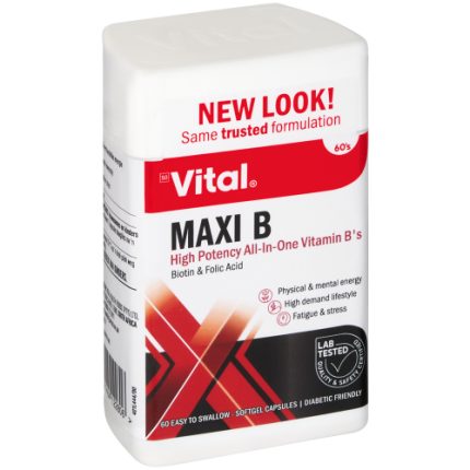 Vital Maxi B High Potency All in One Vitamin B's Softgel Capsules - 60