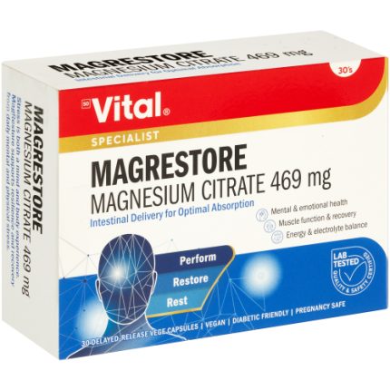 Vital Specialist Magrestore Magnesium Citrate 469mg Vege Capsules - 30
