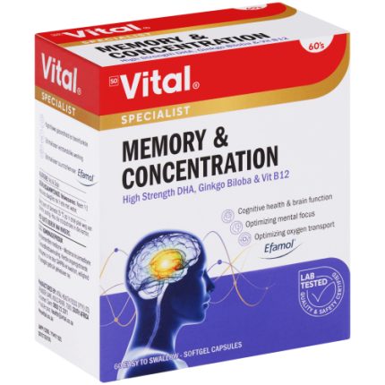 Vital Specialist Memory & Concetration Softgel Capsules - 60