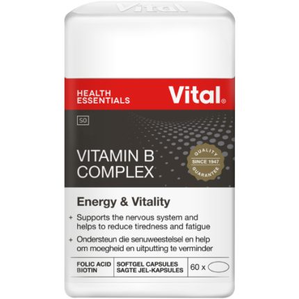 Vital Vitamin B Complex Energy & Vitality Softgel Capsules - 60