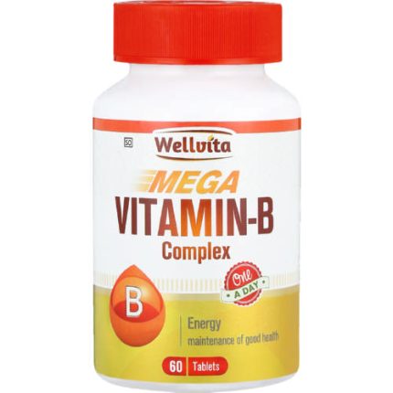Wellvita Mega Vitamin B Complex Energy Tablets - 60