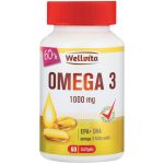 Wellvita Omega 3 1000mg EPA+DHA Omega 3 Fatty Acids Capsules - 60