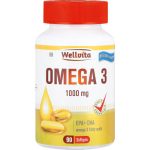 Wellvita Omega 3 1000mg EPA+DHA Omega 3 Fatty Acids Capsules - 90