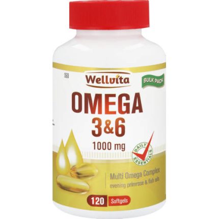 Wellvita Omega 3 & 6 1000mg Multi Omega Complex Softgels - 120