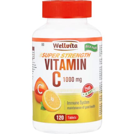 Wellvita Super Strength Vitamin C 1000mg Immune System Health Tablets - 120