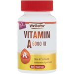 Wellvita Vitamin A 5000 IU Skin & Eye Health Veggie Capsules - 60